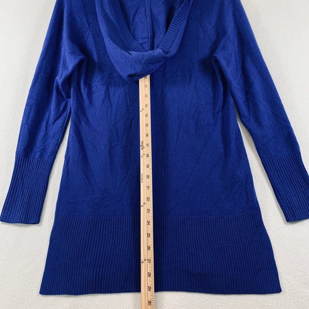 NWT New York &‎ Company Women's Pullover Hooded Knit Tunic Sweater Royal Blue S - Picture 11 of 12